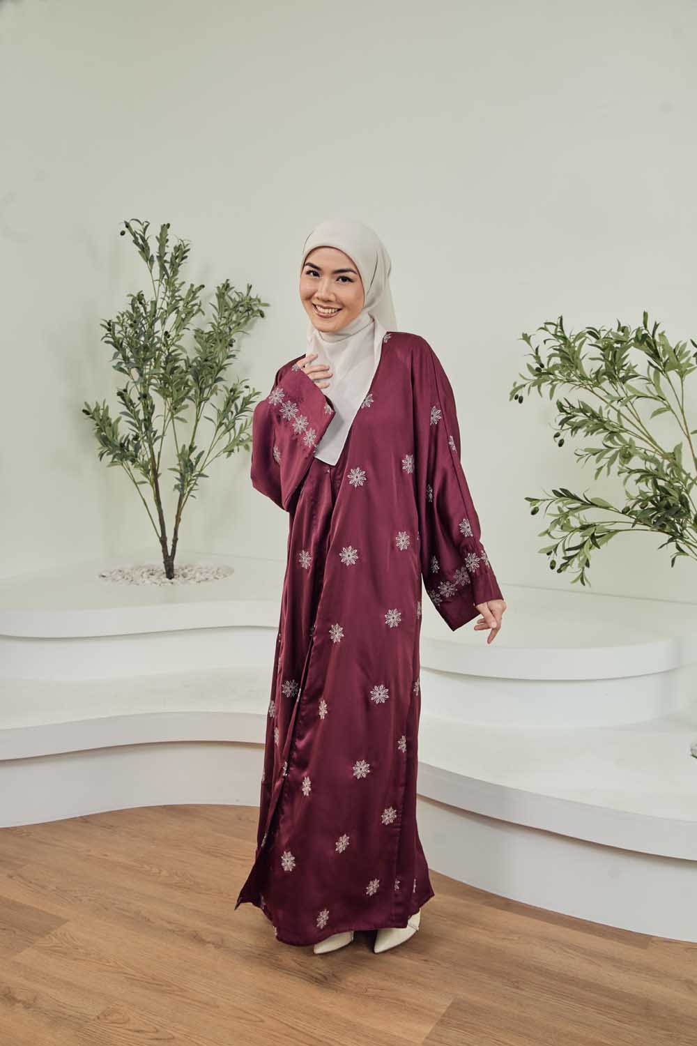 Adwaa Abaya (Burgundy)