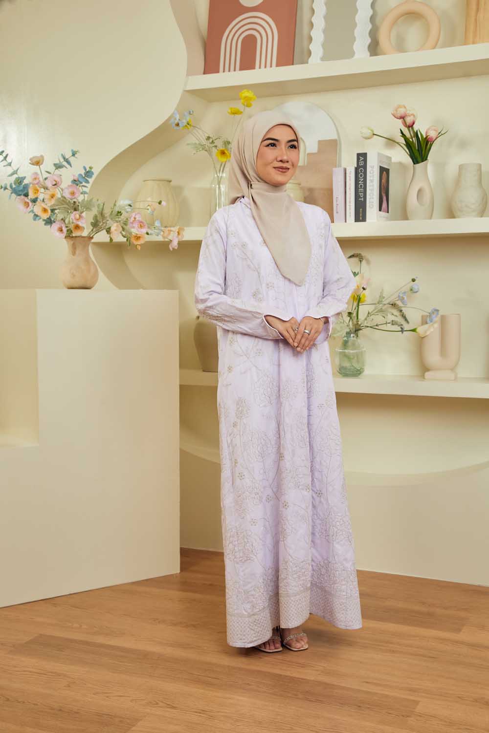 Rimal Abaya (Soft Purple)